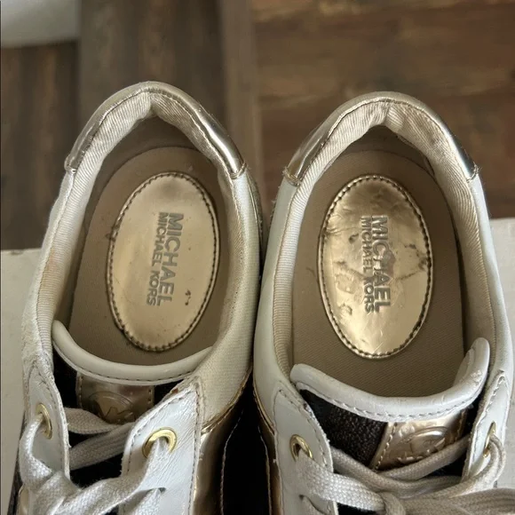 MICHAEL KORS SIGNATURE LEATHER DESIGNER TRAINING SHOES - Picture 3 of 8